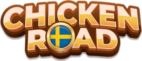 Emblem för Chicken Road med svensk flagga
