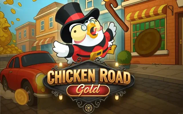 Speletikett för Chicken Road Gold